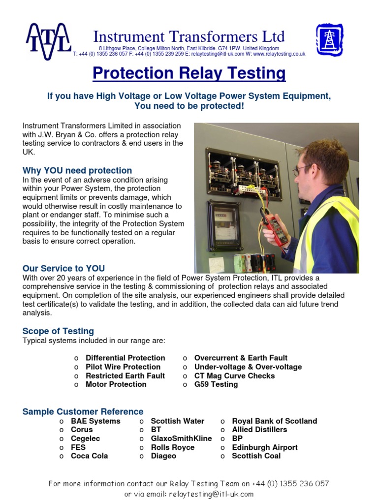 Relaytesting v2 | PDF | Electric Power System | Relay