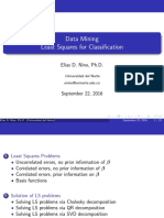 Data Mining Least Squares For Classification: Elias D. Nino, PH.D