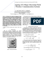 Analysis and Designing of E-Shape Microstrip Patch