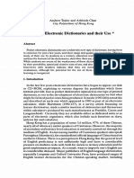 Andrew Taylor and Adelaide Chan - Pocket Electronic Dictionaries and Their Use