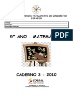 Caderno 3 - 5º Ano- Matemática 2010