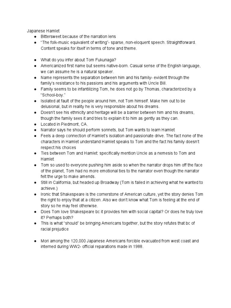 Japanese Hamlet PDF William Shakespeare Hamlet