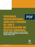 CICR (2010). Personas Desaparecidas, Análisis Forense de ADN e Identificación de Restos Humanos (2a. Ed.)