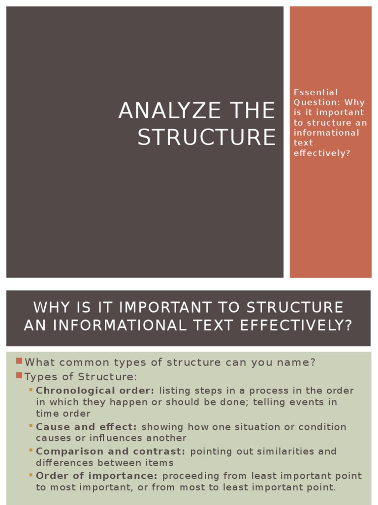 Effective Structures for Informational Texts | PDF | Career & Growth