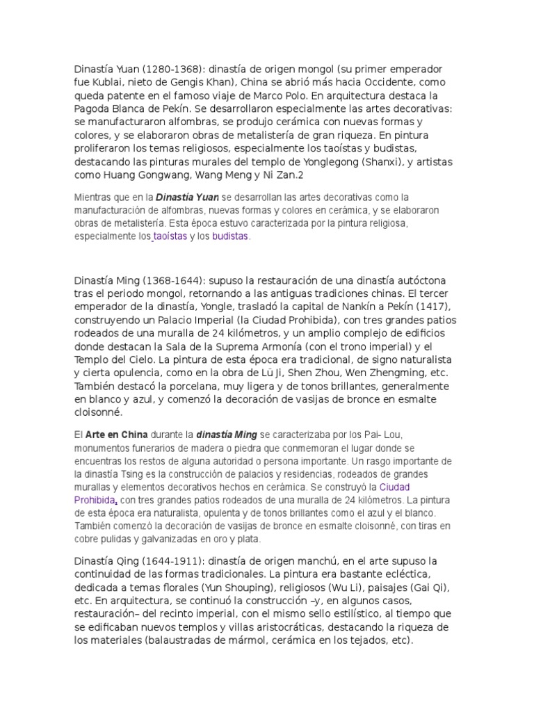 Dinastía Yuan PDF Beijing Artes (general)