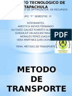 Metodo de Transporte - Modelos de Optimizacion