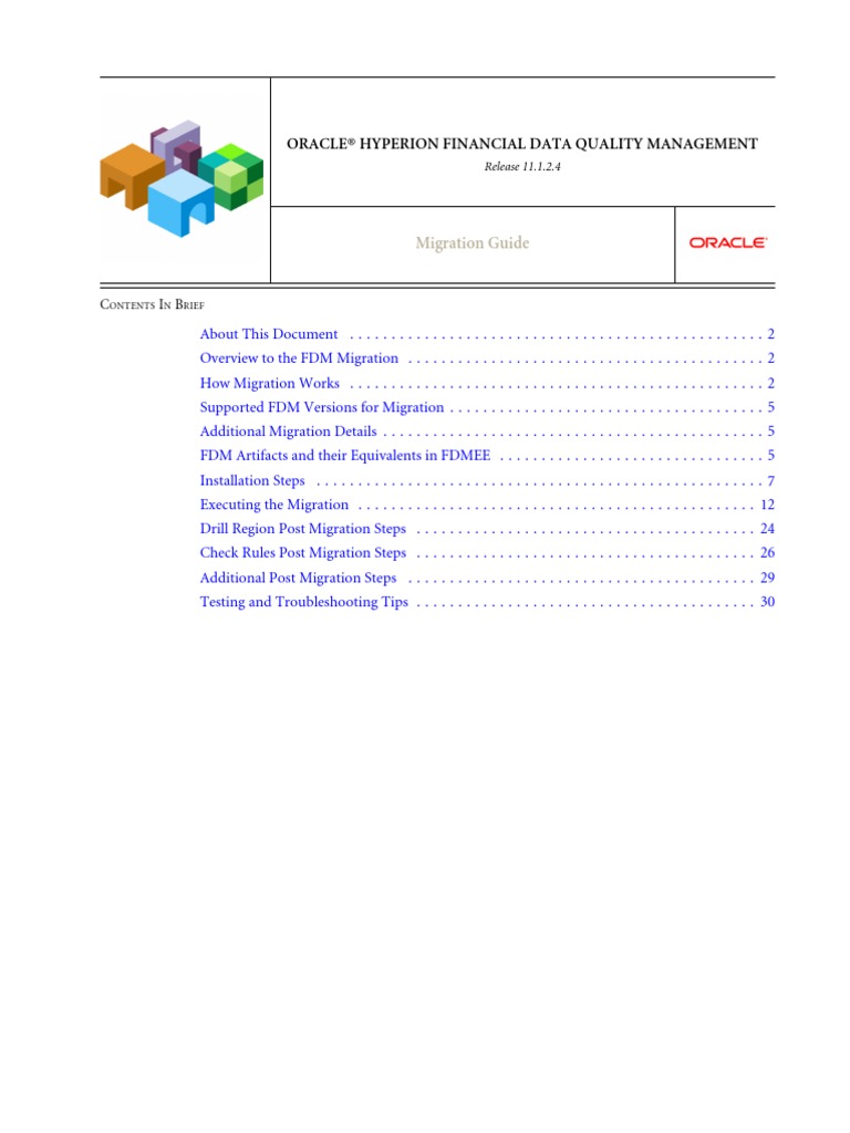 Hyperion FDM to FDMEE Migration Guide | PDF | Database Schema ...