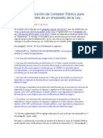 Modelo Certificacion de Contador Publico Dependientes de Un Empleado Ley 1607