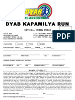 10th DYAB Kapamilya Run Registration Form