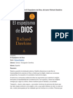 Resumen de El Espejismo de Dios, Del Autor Richard Dawkins