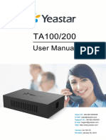 Yeastar TA100&TA200 User Manual en PDF