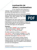 Acentuación de Interrogativos y Exclamativos