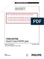 Integrated Circuits Data Sheet: 74HC/HCT00 Quad 2-Input NAND Gate