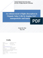 An Enhancement of Light Absorption in Organic Solar Cells by Doping Zno Nanoparticles and Nanorods