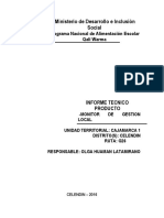 Informe de gestión Qali Warma Celendín