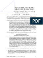 Avaliação Satisfação Alunos Deficiência Ensino Superior