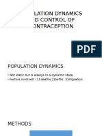 Population Dynamics and Control of Contraception