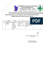 Bukti Pelaksanaan Tindak Lanjut