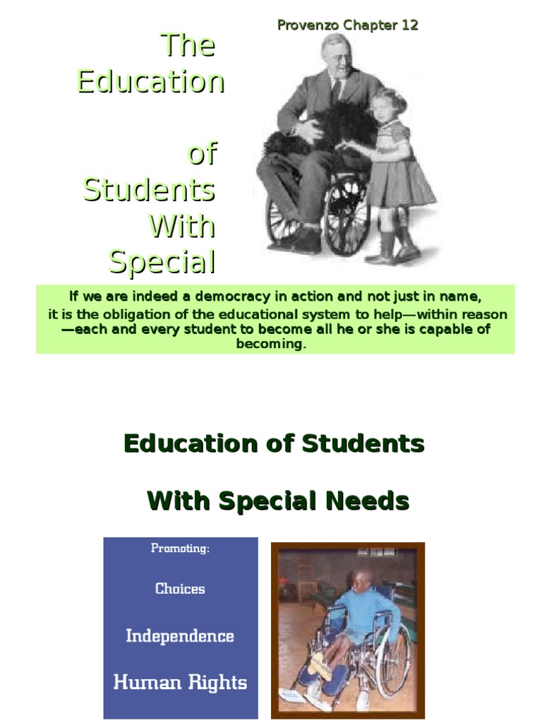 The Education of Students With Special Needs | PDF | Special Education ...
