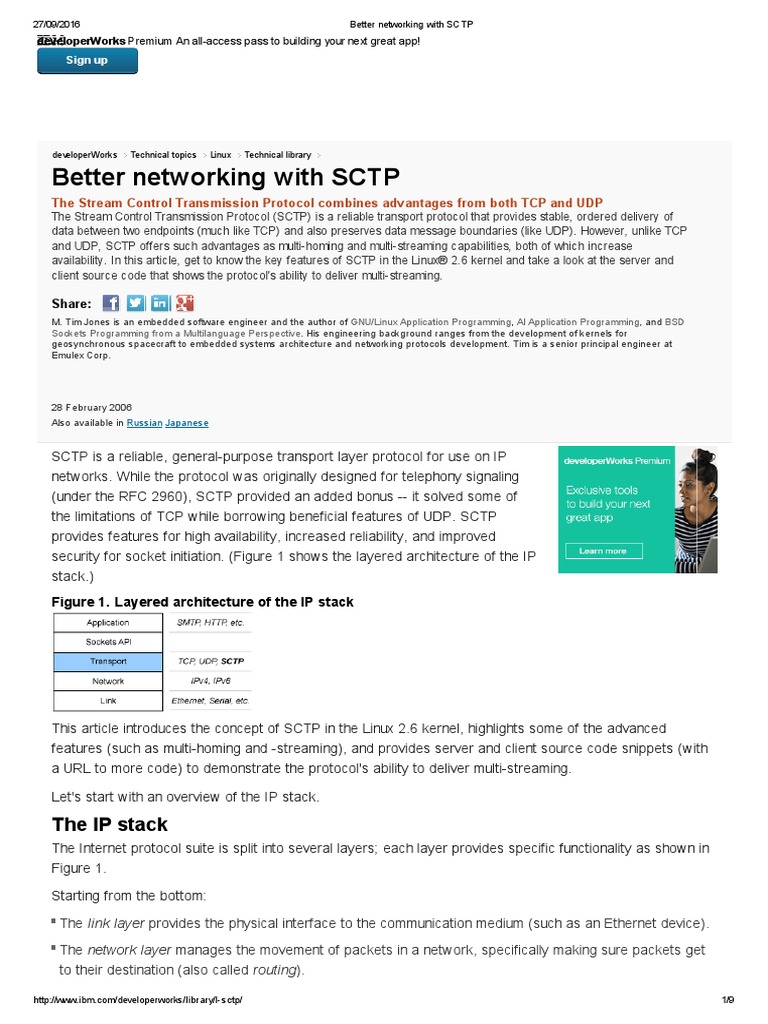 Better Networking With SCTP | PDF | Transmission Control Protocol ...