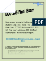 ECO 365 final exam octotutor 