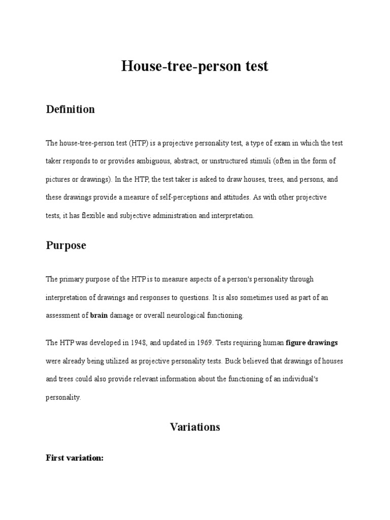 draw a person test scoring and interpretation