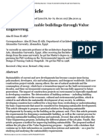Journal of Building Appraisal - Design of Sustainable Buildings Through Value Engineering