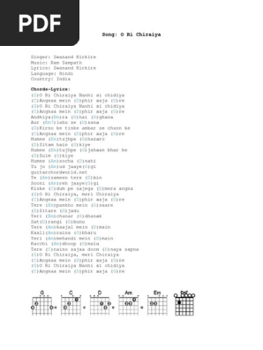 Guitar Chords O Ri Chiraiya