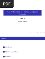 Note6.1 Mathematics of Finance (1) Compound Interests PDF