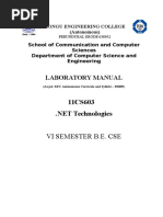 Laboratory Manual: Vi Semester B.E. Cse