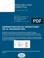 Las Operaciones Como Arma Competitiva