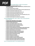 List of C Programming Looping