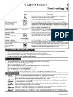 Food Testing (1) : Student Safety Sheets 4