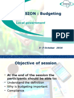 SESSION: Budgeting: Local Government