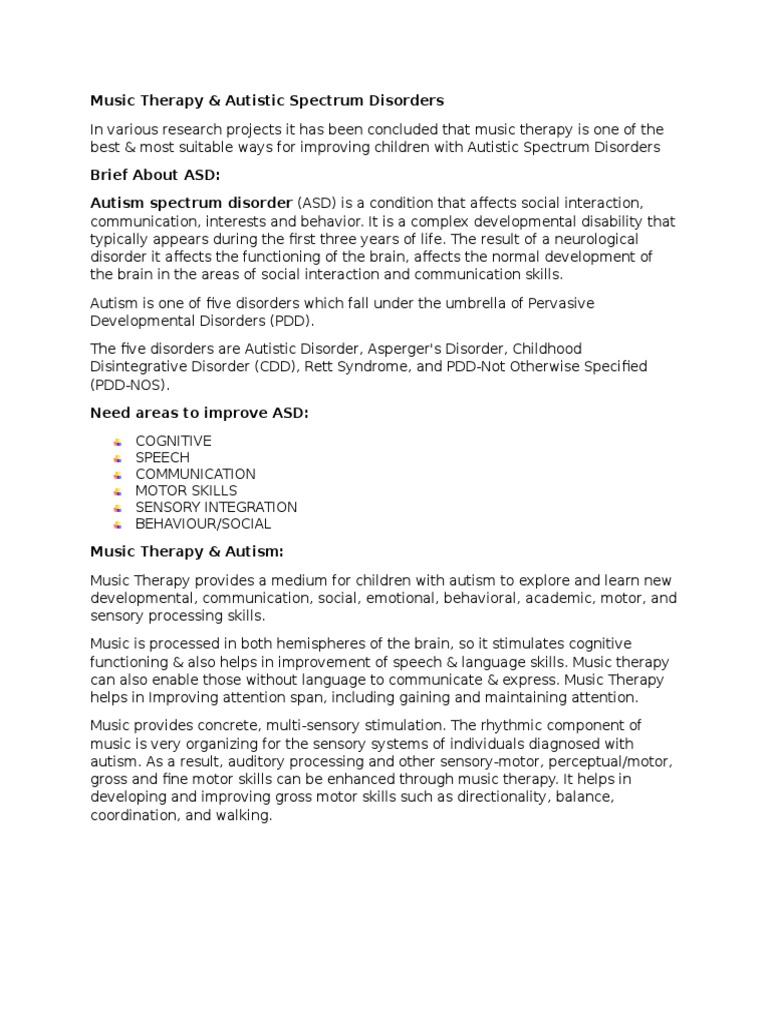 Music Therapy & Autistic Spectrum Disorders PDF