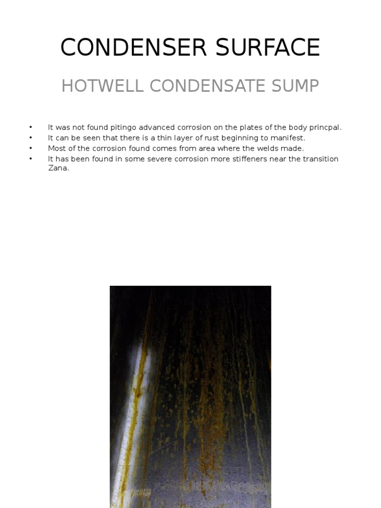 Condenser Surface Hotwell Condensate Sump PDF