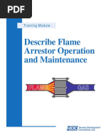 Describe Flame Arrestor Operation and Maintenance: Training Module