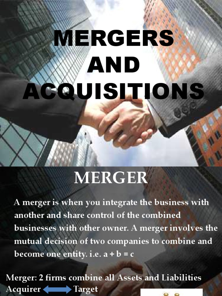 Overview of Mergers and Acquisitions | PDF | Takeover | Mergers And ...