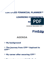 Certified Financial Planner Learning Conference MAY 15, 2016