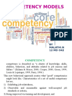 Competency Models: BY Malathi.N 12 MD O42