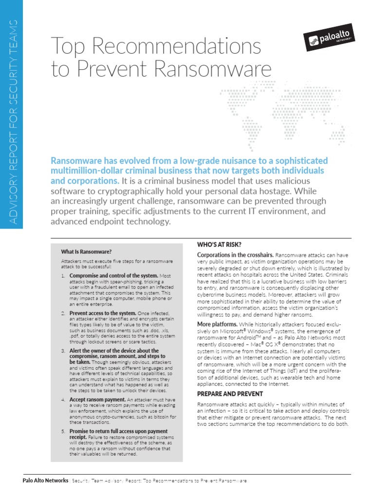 Ransomware Prevention Recommendations | PDF | Ransomware | Malware