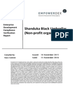 Shanduka Black Umbrella - Enterprise Development Compliance Verification Report 2015 - 16nov2015 Rev (1