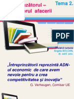 Întreprinzătorul –  promotorul  afacerii 