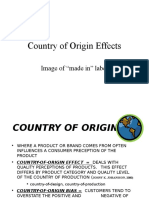 Country of Origin Effects
