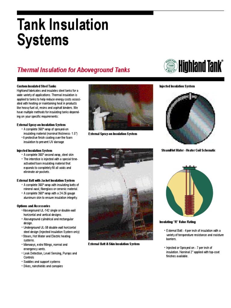 HT Tank Insulation Systems | PDF | Thermal Insulation | Water Heating
