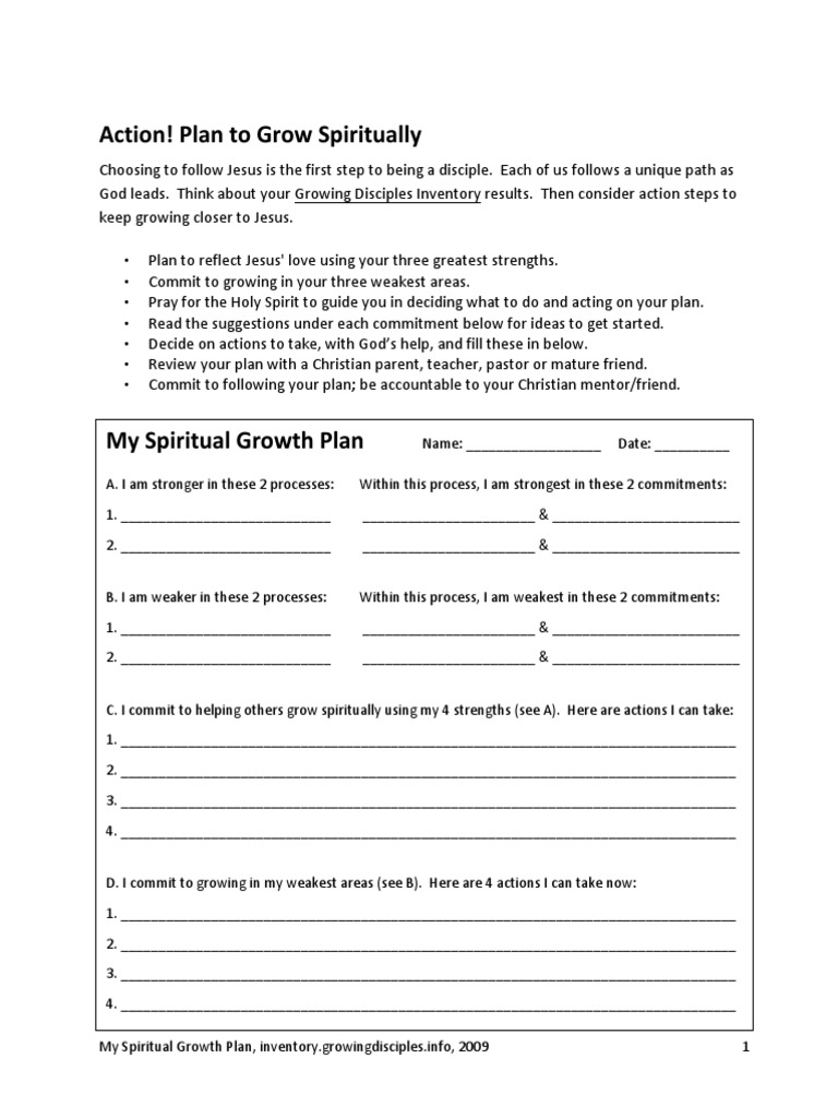 Youth Spiritual Growth Plan | PDF | Jesus | Disciple (Christianity)