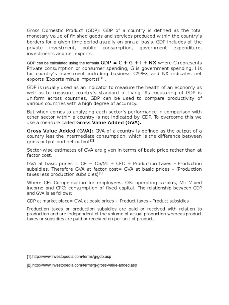 Understanding GDP and GVA Differences | PDF | Business | Politics