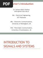 Teacher's Introduction: Dr. Salman Abdul Ghafoor