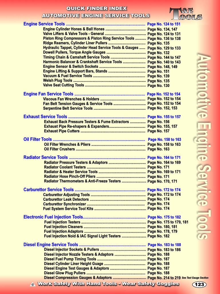 Automotive Engine Service Tools PDF | PDF | Diesel Engine | Piston