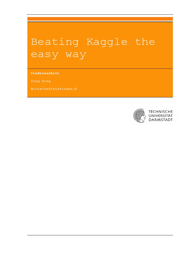 Winning Strategies for Kaggle Competitions | PDF | Test Set | Data Mining